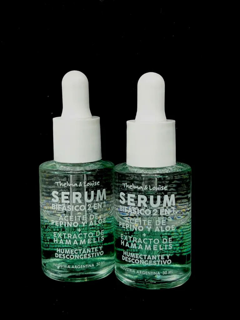 Sérum Facial Bifásico Aceite de Pepino y Aloe + Extracto de Hamamelis  Thelma & Louise