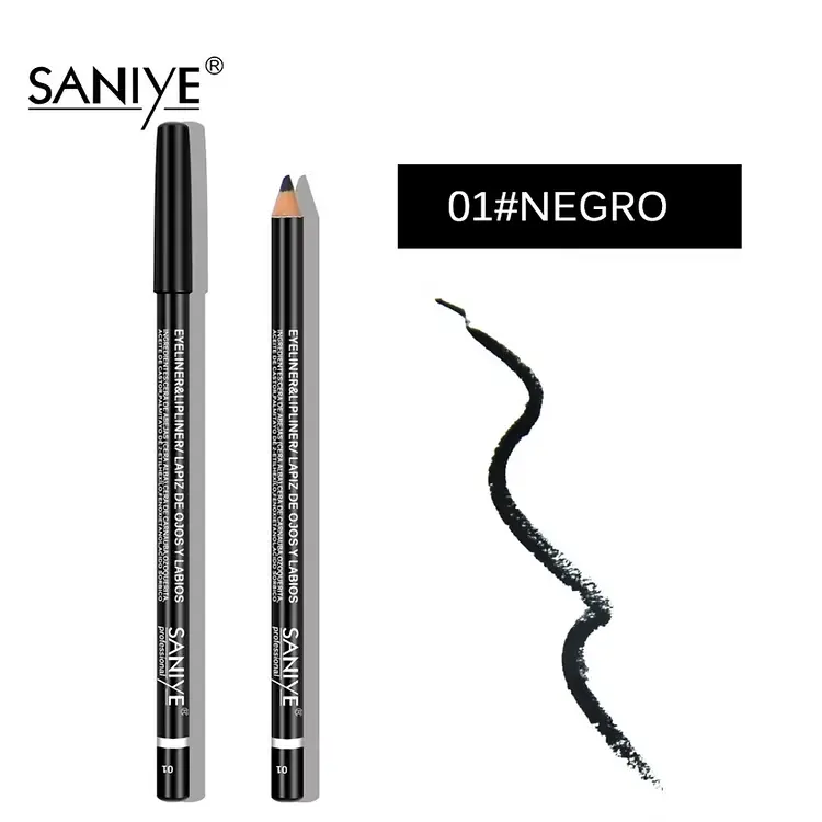 Lápiz delineador de/para ojos negro SANIYE ___PACK X12 