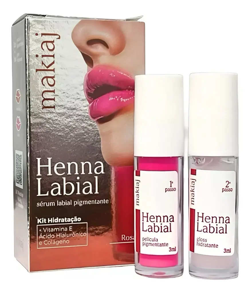 [PT-000042] Henna Labial Makiaj Tinte Para Labios Con Acido Hialuronico