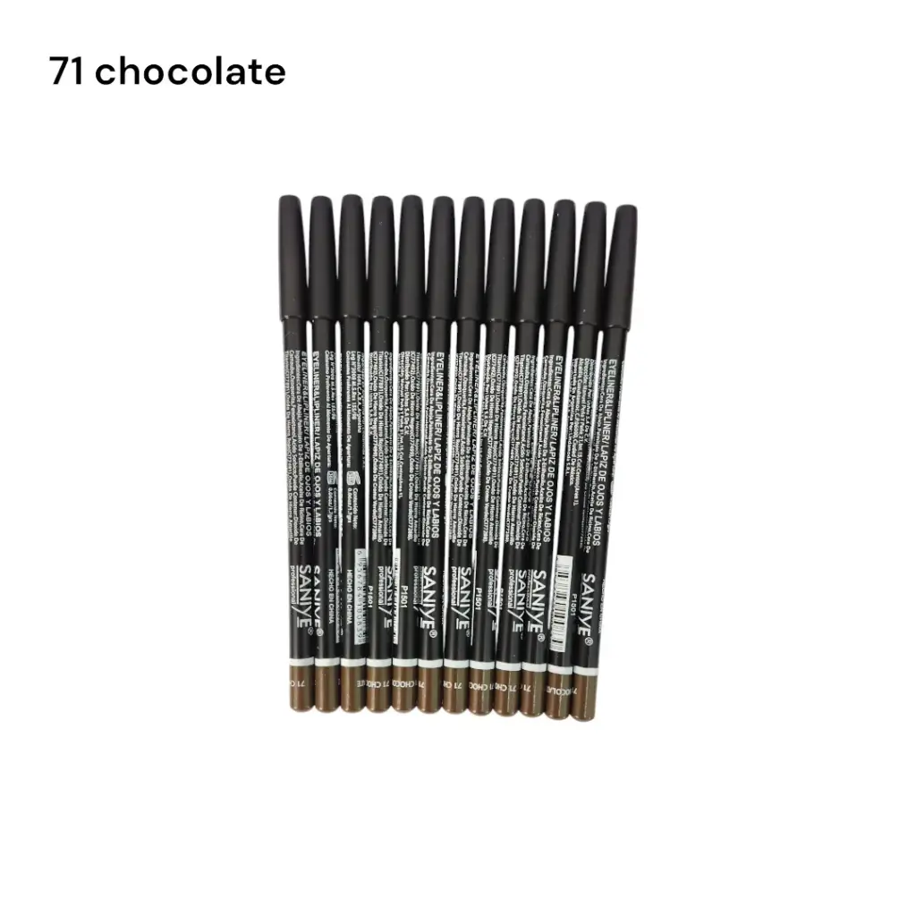 Lápiz delineador de/para ojos y labios SANIYE "colores serie B" ___PACK X12  