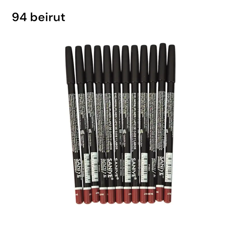 Lápiz delineador de/para ojos y labios  SANIYE "colores serie I"___PACK X12 