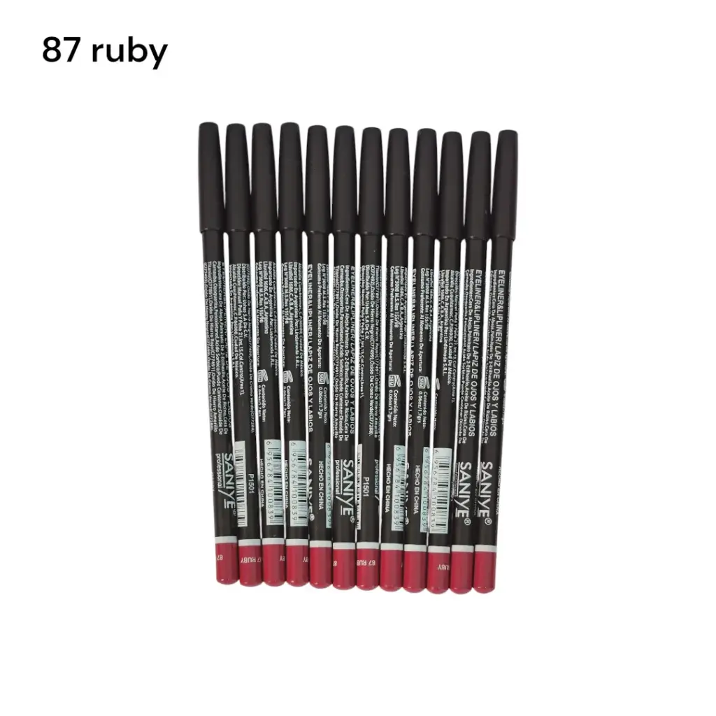 Lápiz delineador de/para ojos y labios  SANIYE "colores serie I"___PACK X12 