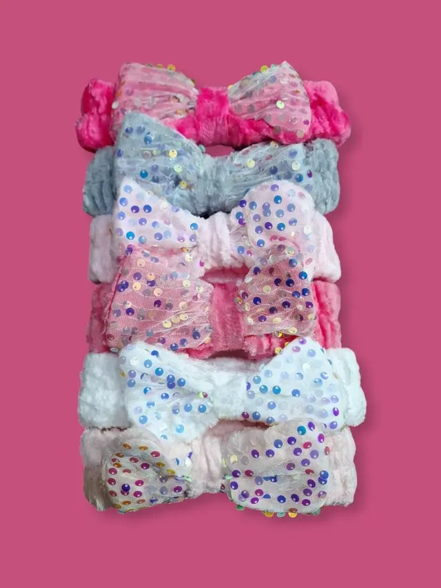 Vincha de/para maquillaje Moño con Lentejuelas ELOISE