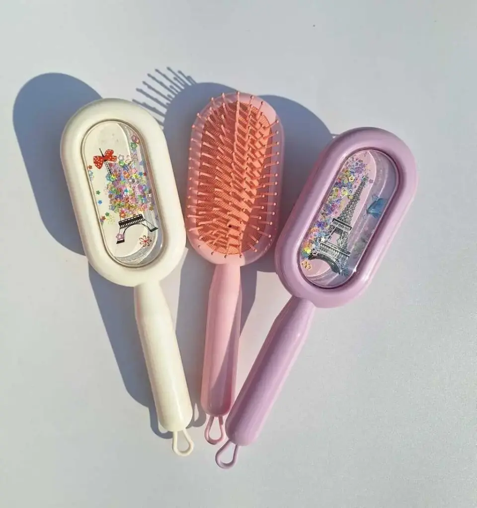 [PL-481270] Cepillo para el pelo INFANTIL GLITTER OVALADO SURTIDO