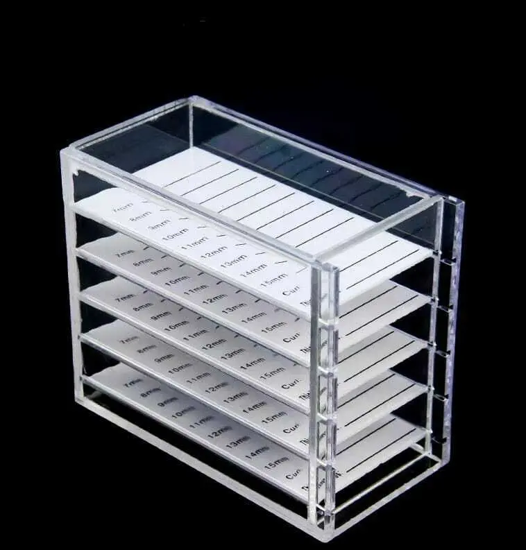 contenedor de exhibición caja organizadora para pestañas