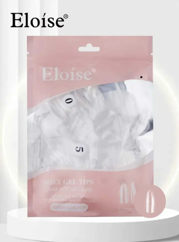 Tips soft gel MEDIUM ALMENDRA X500 ELOISE