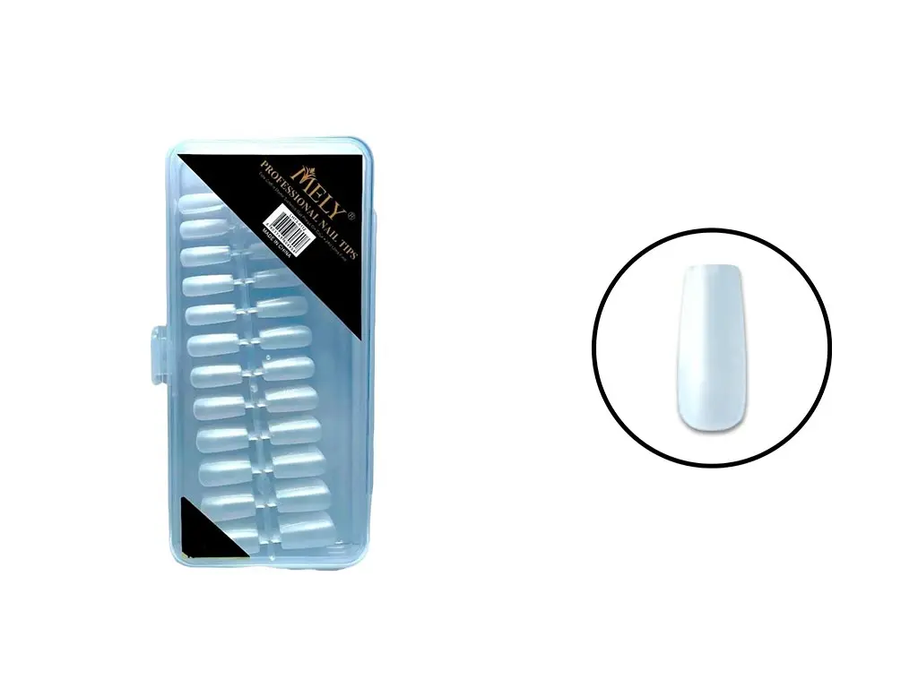 [PM-6112] Uñas postizas para soft gel forma coffin  x240pcs MELY ___PACK X3