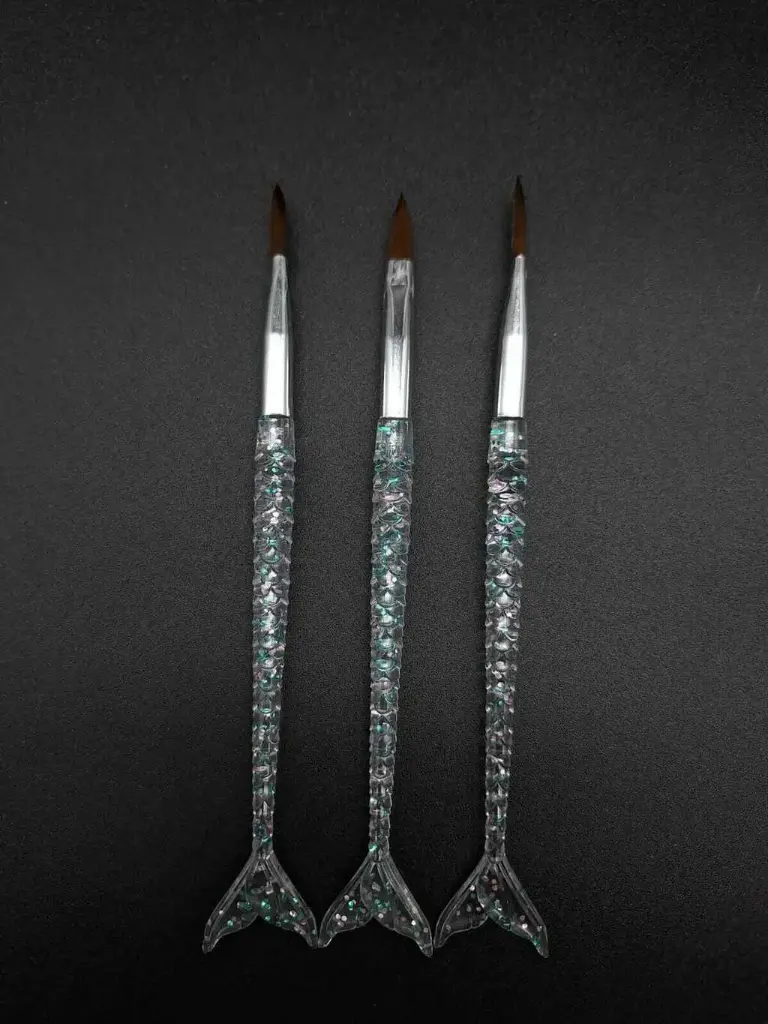 pincel acrilico X3 glitter cola de sirena Eloise