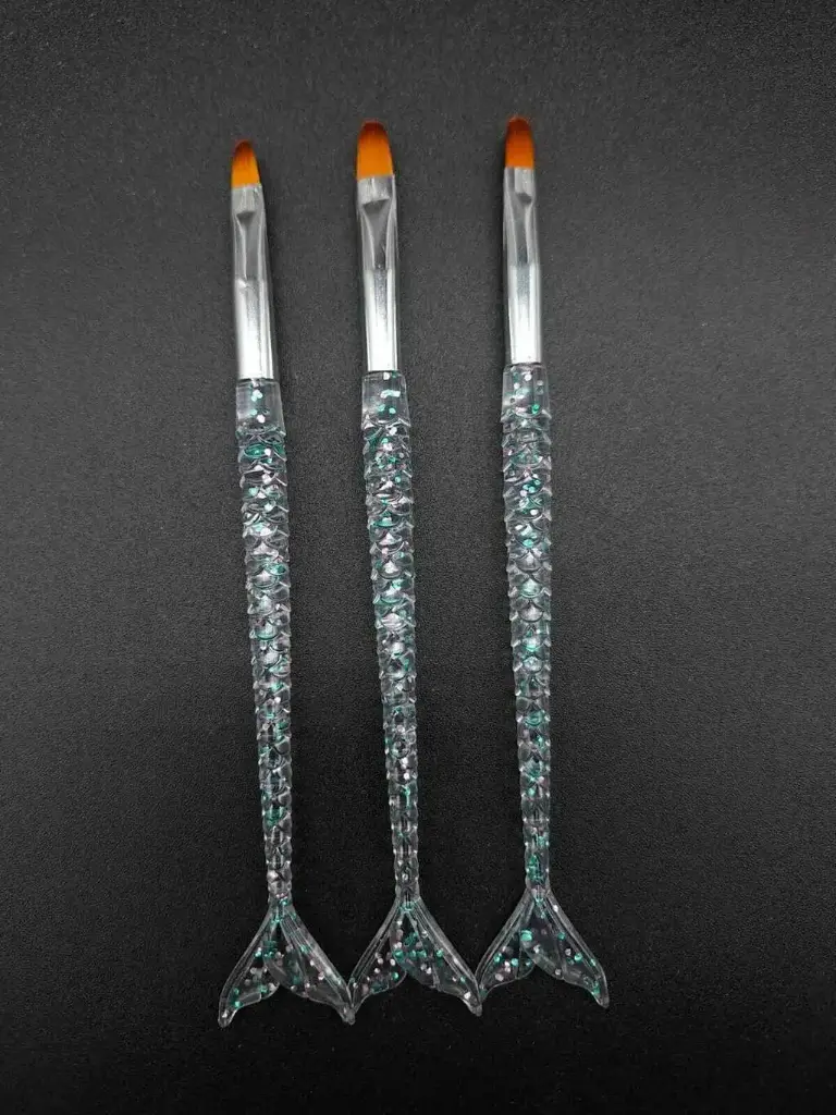 [PL-084512] pincel lengua de gato X3 glitter cola de sirena Eloise