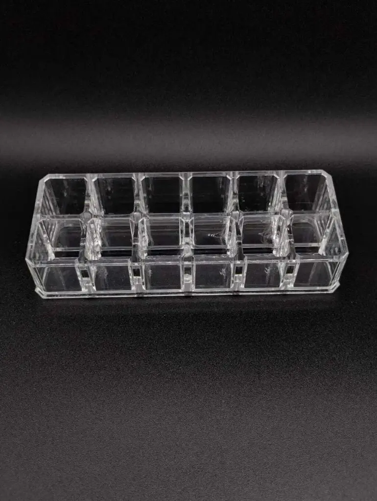 exhibidor organizador de acrílico para maquillajes 