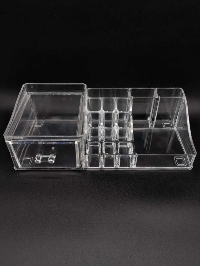 exhibidor organizador de acrilico para cosméticos maquillajes