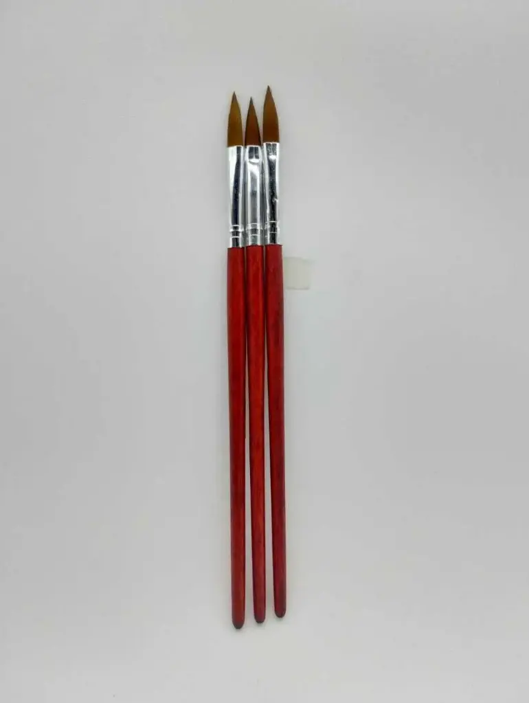 Pincel acrílico mango madera x3 Eloise