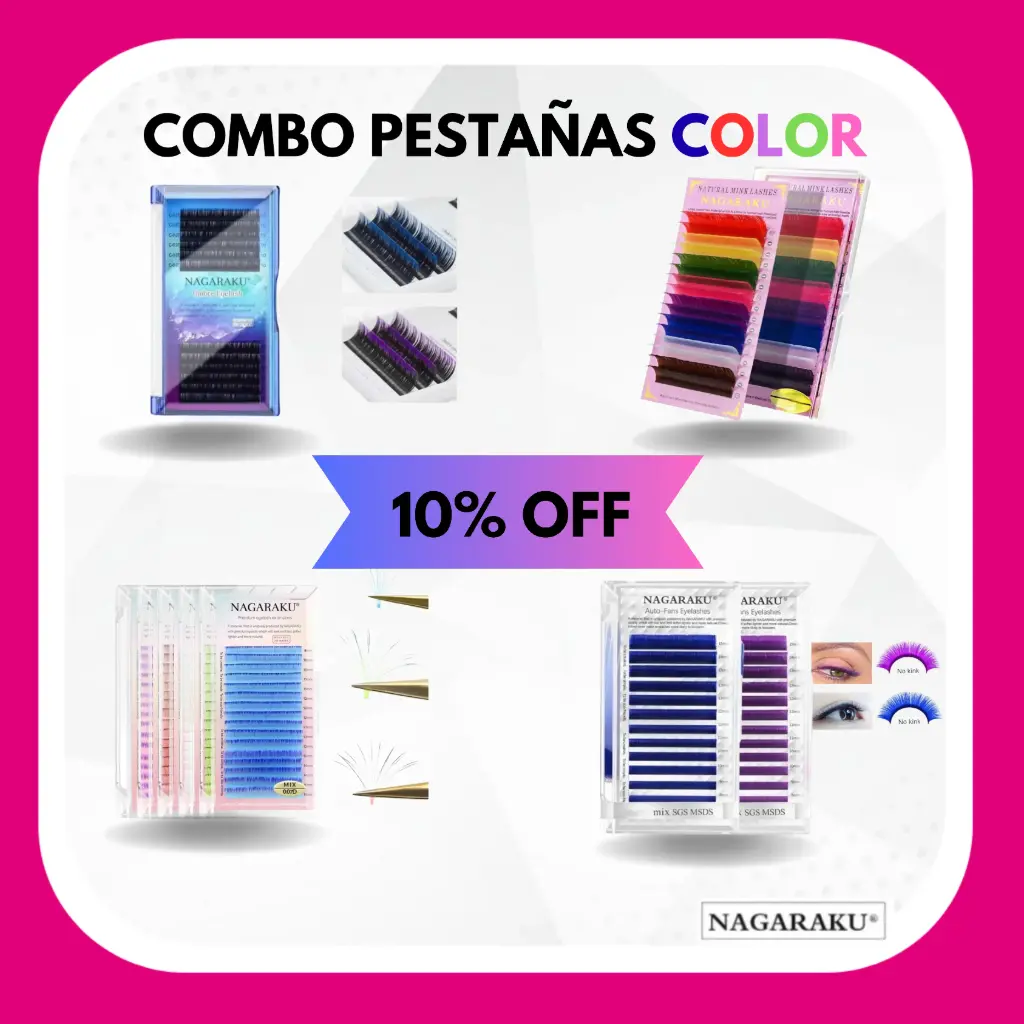 COMBO de 4 pestañas Nagaraku COLOR 10% OFF 
