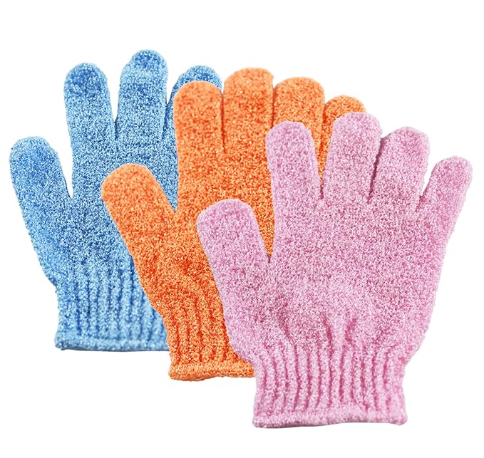 Guantes exfoliantes colores surtidos ___ PACK X6