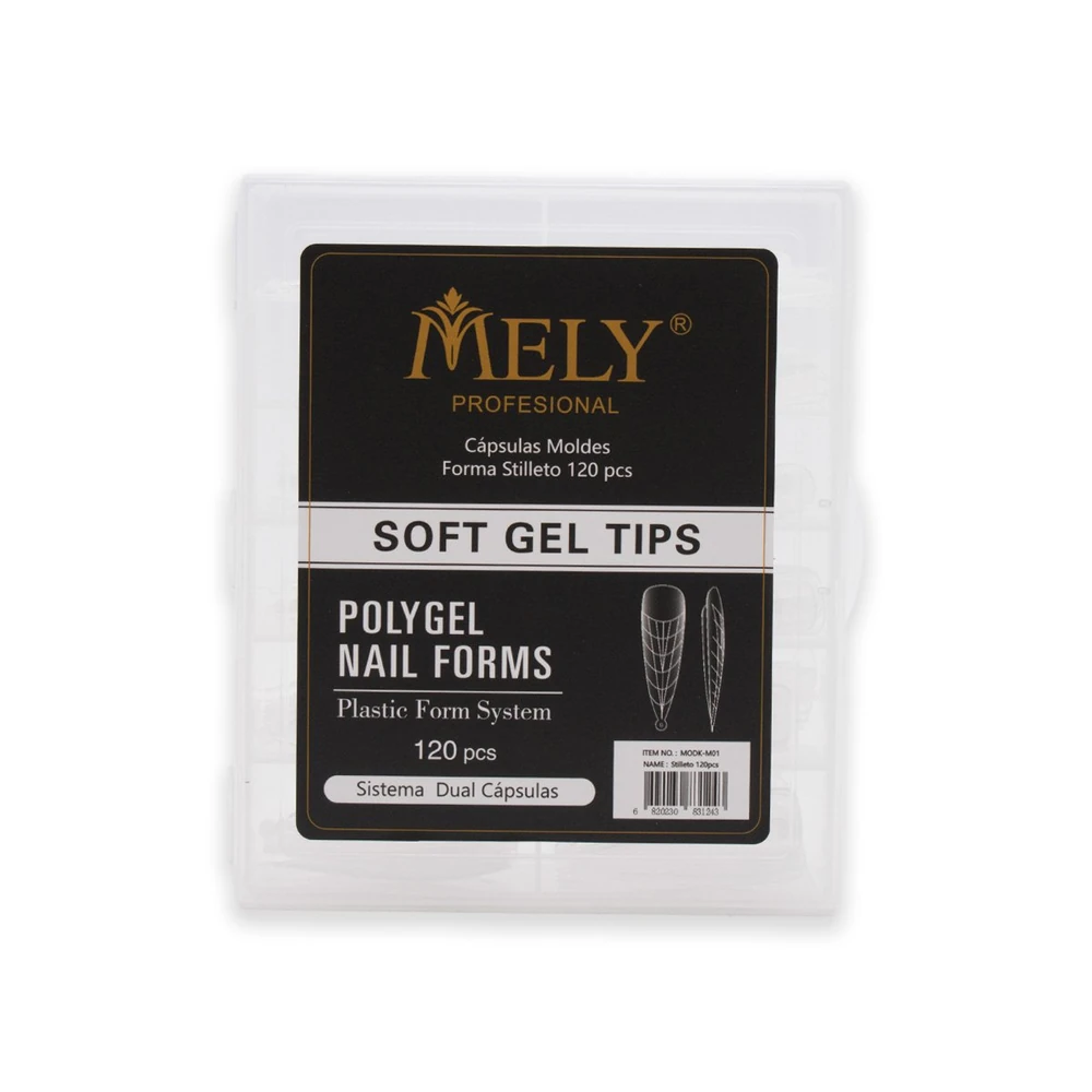 [PM-DK-M01] Capsula moldes sistema dual forma stilleto 120 MELY ___PACK X3