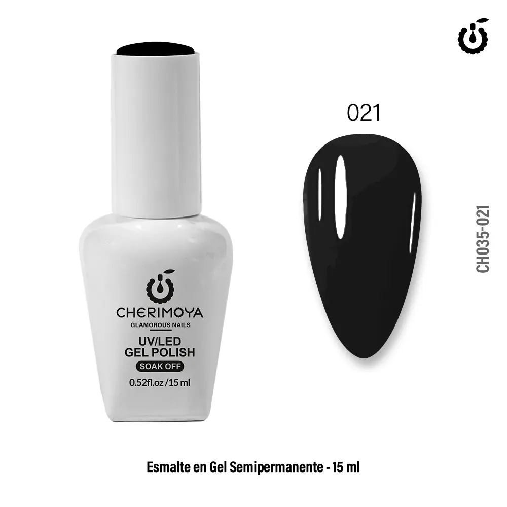 [CH035-021] Esmaltes de/para uñas semipermanente 15ml CHERIMOYA___PACK X6 (#21)