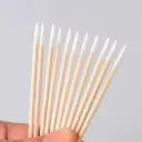 blister X100 micro hisopos para pestañas de madera 10cm ___ PACK X6