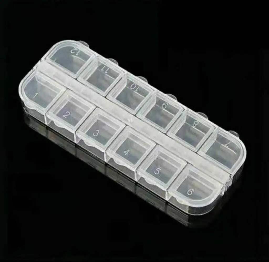 Organizador para strass con 12 divisiones numeradas ___ PACK X6