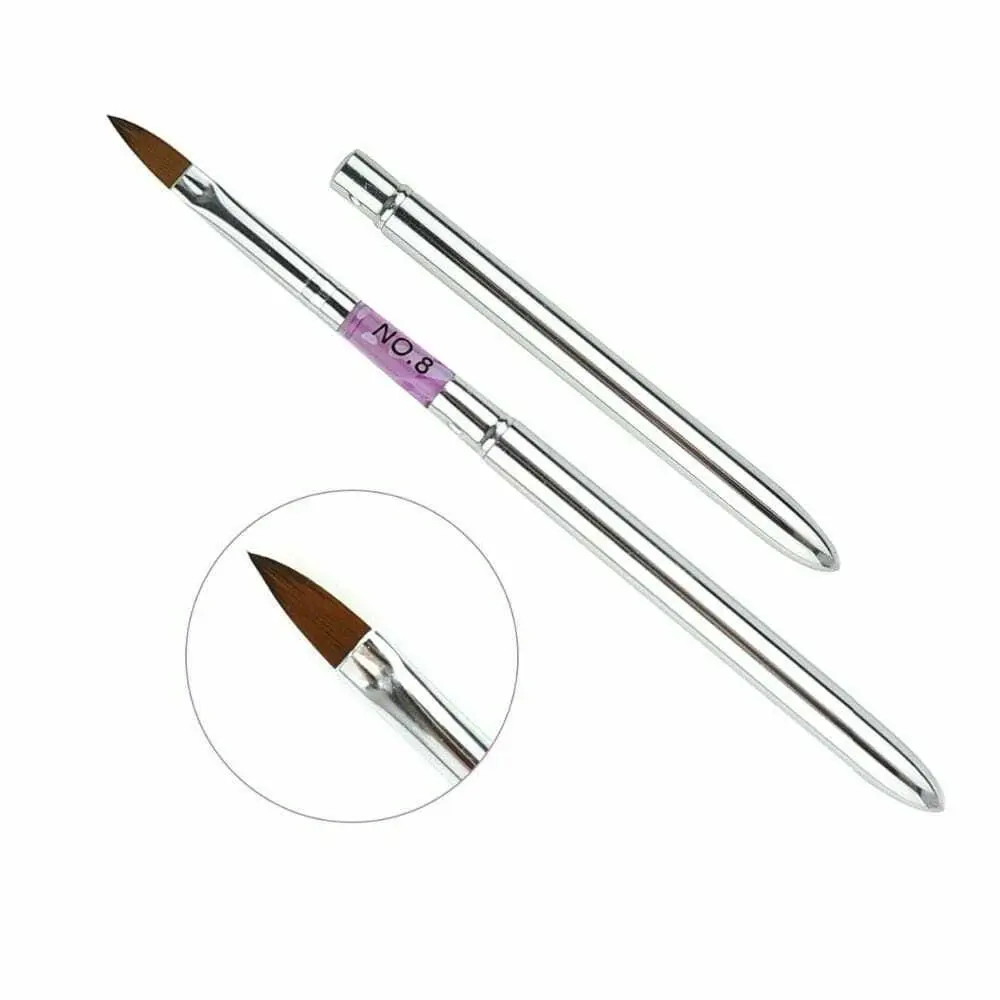 pincel para acrílico plateado ___ PACK X6