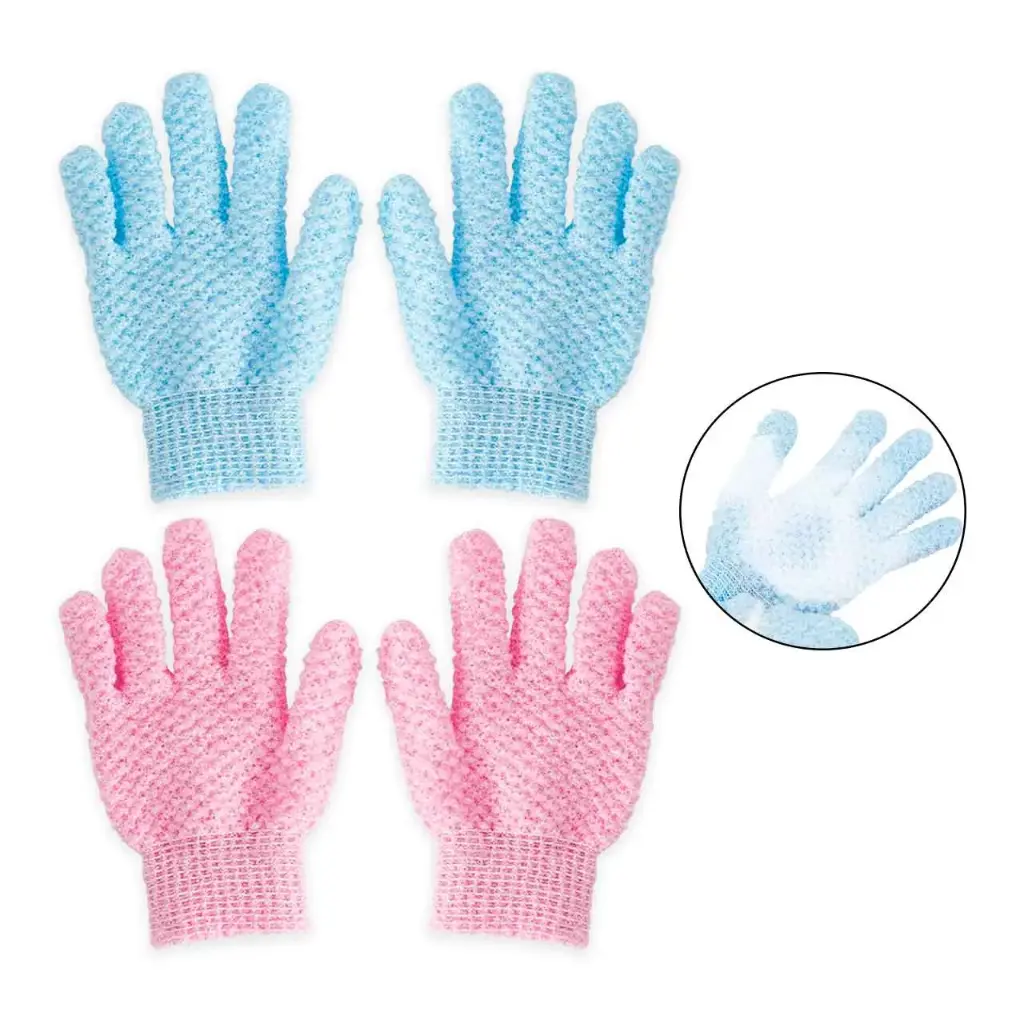 Par de guantes exfoliantes corporales MELY___PACK X6