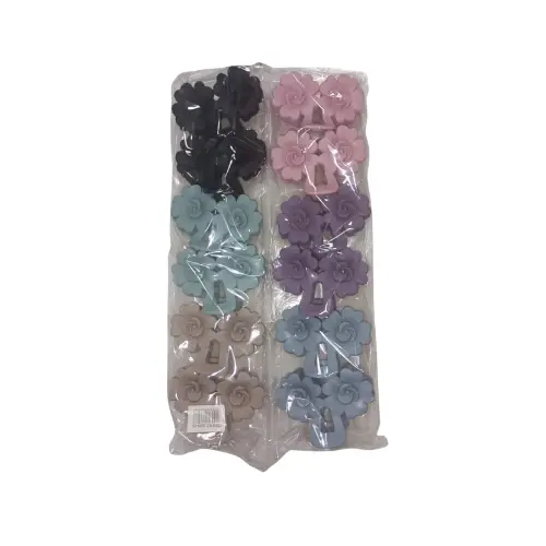 Pinzas-Broches para el cabello con forma de flor ___ Pack X12