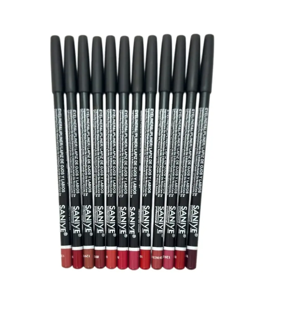 Lápiz delineador de ojos y labios tonos Rojos Saniye___Pack X12