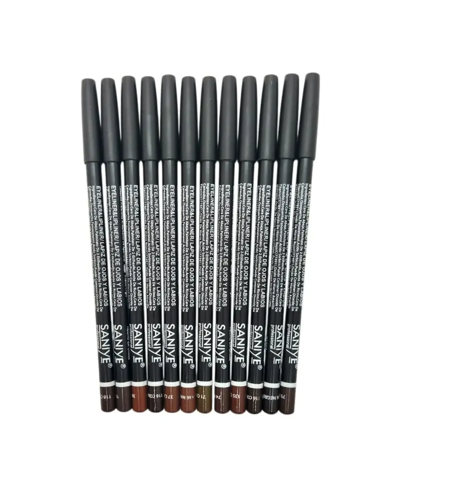 Lápiz delineador de ojos y labios tonos Marron Saniye___Pack x12