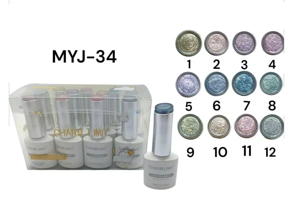 Esmalte ojo de gato CHARM LIMIT___ Pack X12 Und 