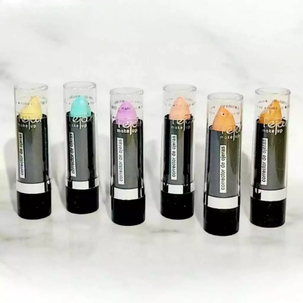 corrector en barra para ojeras de colores Tejar ___ PACK X12