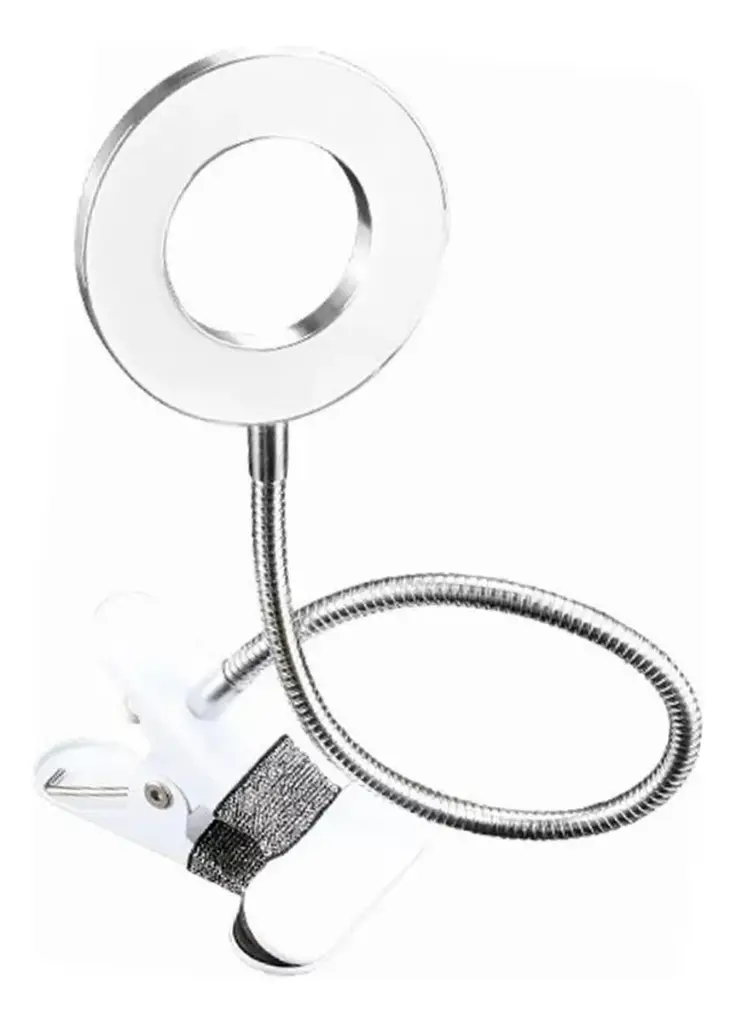 [PL-50507] lámpara luz led con lupa y gancho para escritorio