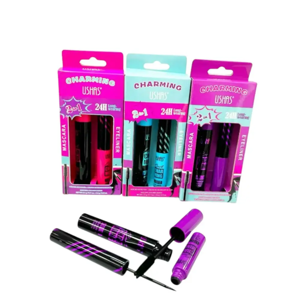 [PY-US014] máscaras de pestañas + delineador 2 en 1 Charming Ushas  (Unidad)