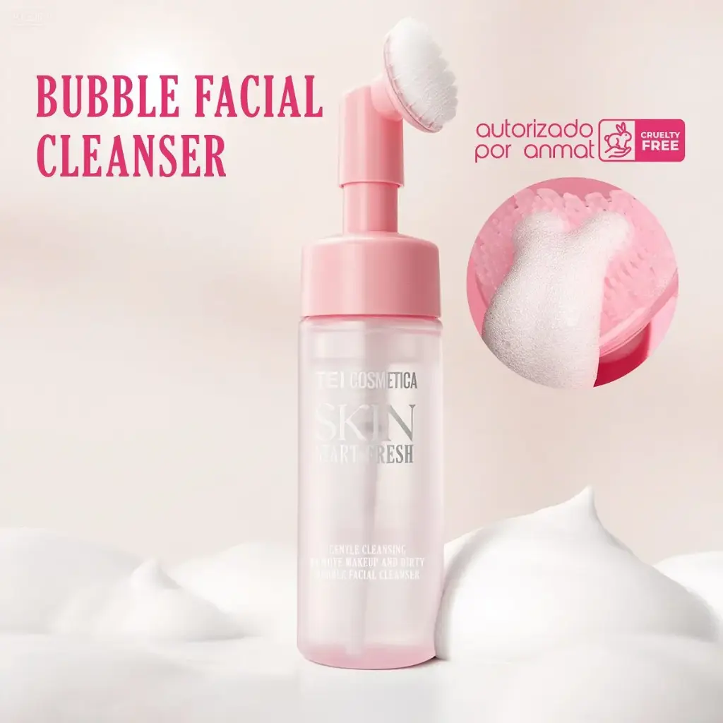 espuma limpiadora facial con cepillito Tei
