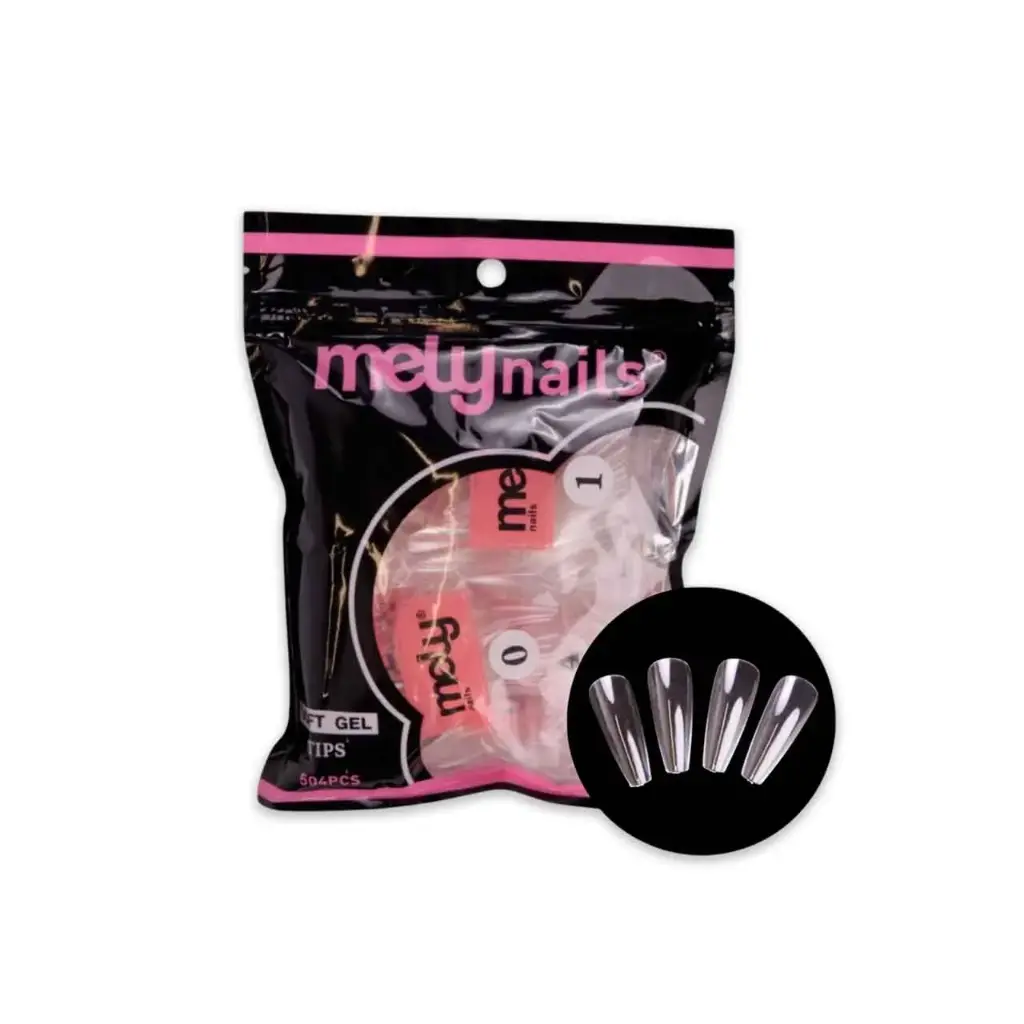 Tips para soft gel coffin X50pcs MELY___PACK X3