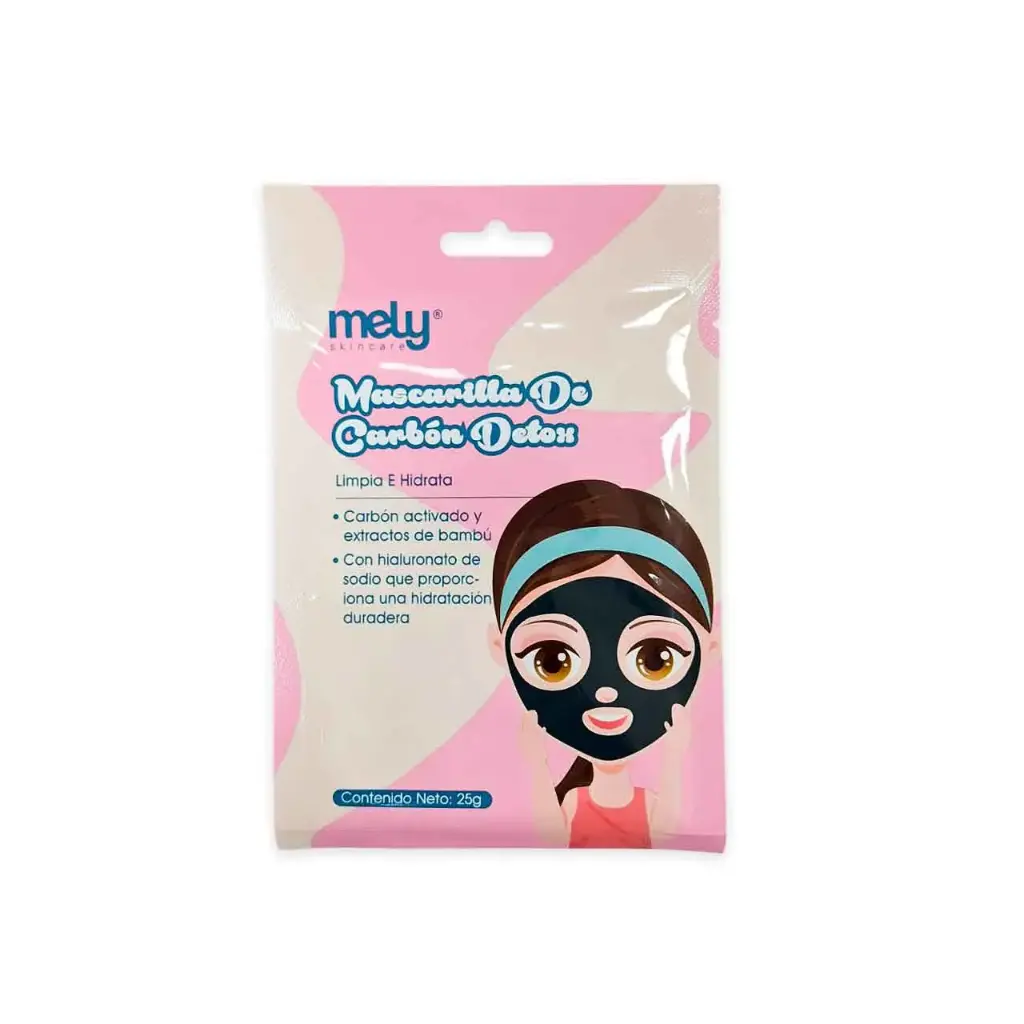 Mascarilla facial de carbón detox MELY___PACK X12