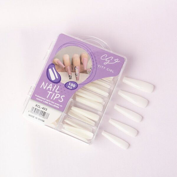 UÑAS SOFT GEL LONG BALLERINA 100PCS