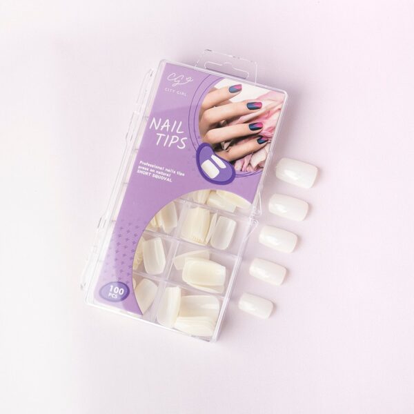 UÑAS POSTIZAS SHORT SQUOVAL 100PCS