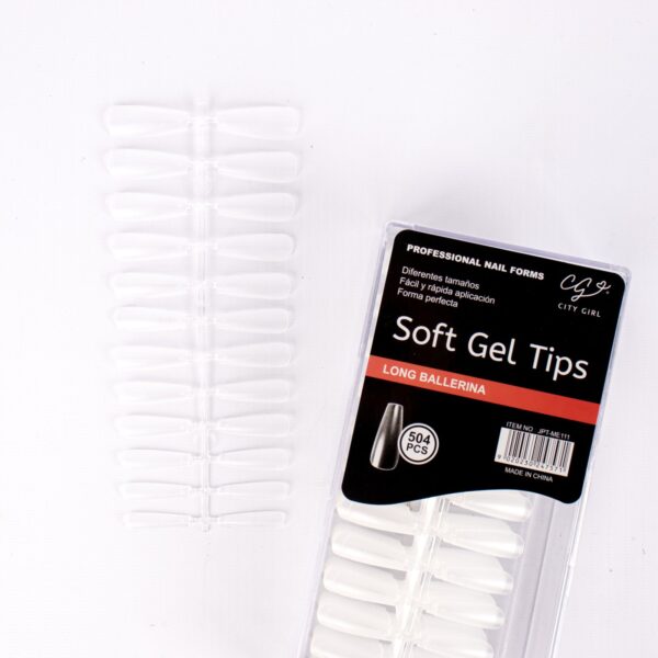 UÑAS SOFT GEL LONG BALLERINA 504PCS