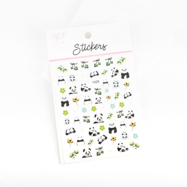 STICKERS PARA UÑAS PANDA