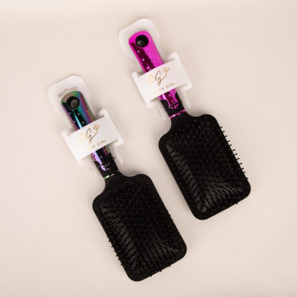 CEPILLO CUADRADO MANGO METALIZADO