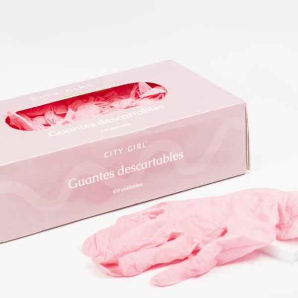 [PG-J-01-B] GUANTES DESCARTABLES ROSAS 100PCS