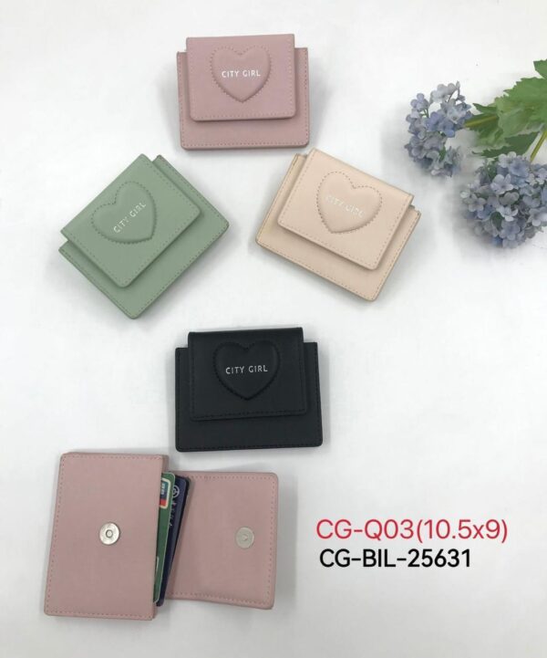 billetera tapa corazón 