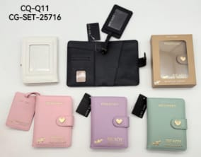 set de viaje porta pasaporte y tarjetero