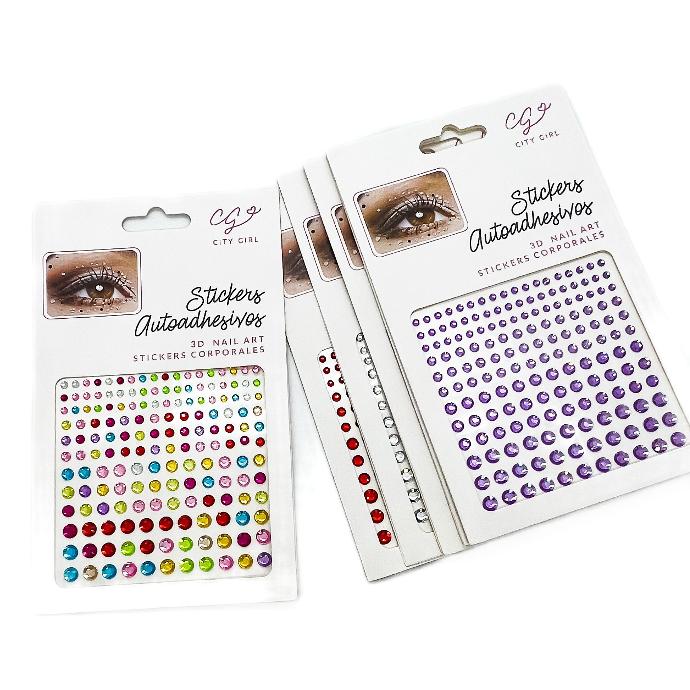 [PL-MR032-X3] strass autoadhesivo para rostro (Pack X3)