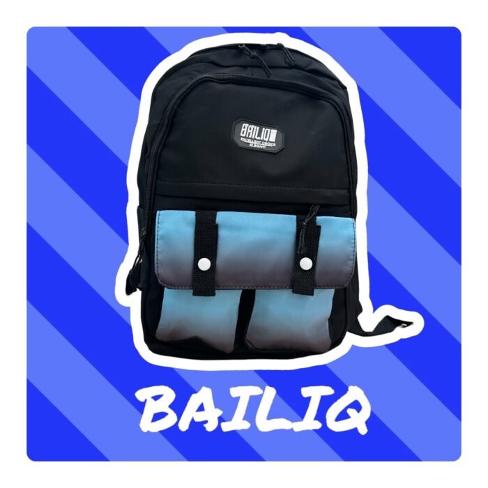 mochila bailiqi bolsillo bicolor 