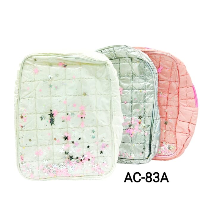 mochila con glitter estrella