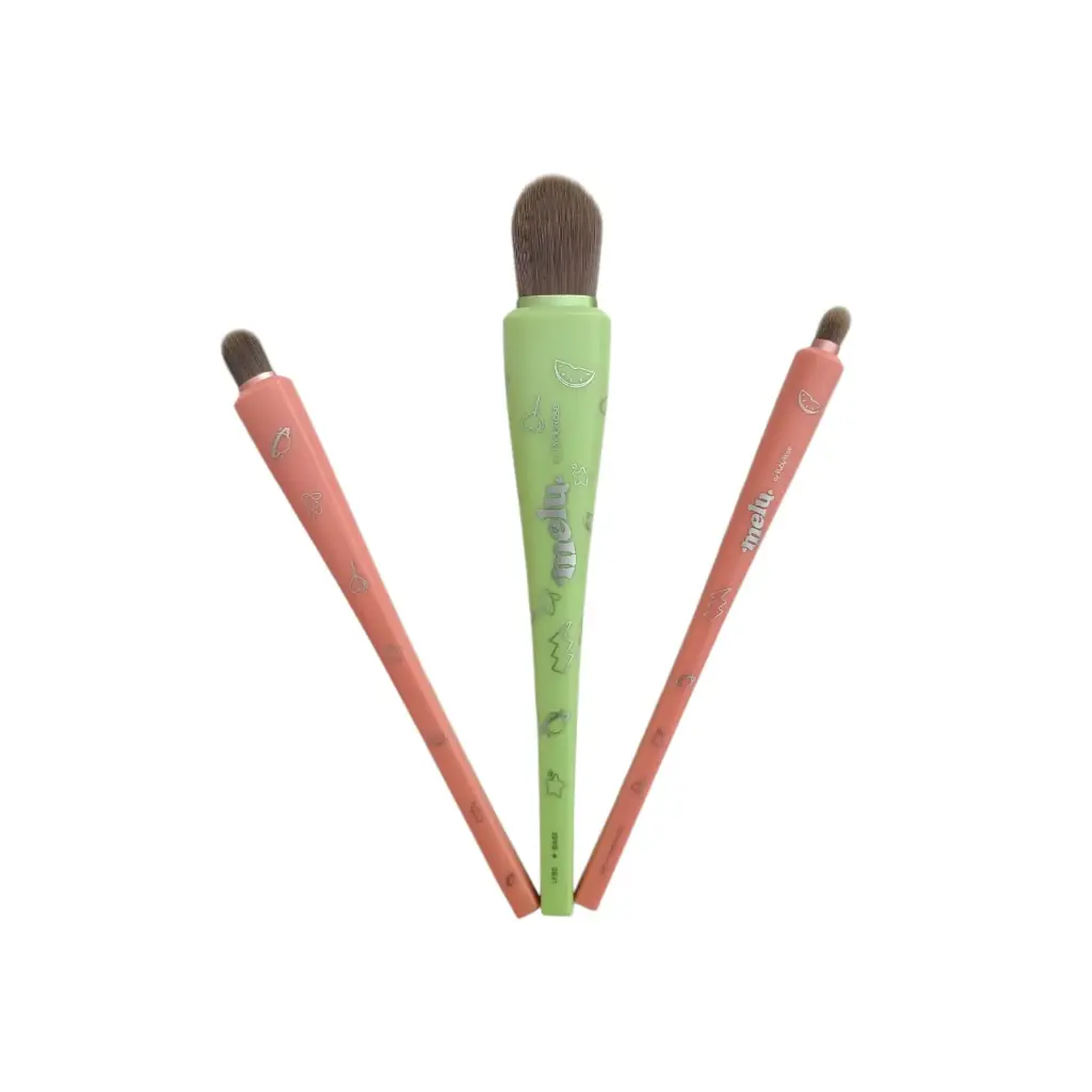 Set X3 brochas para Maquillaje Melu by RUBY ROSE___"kit B"