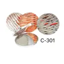 espejo portátil de cartera relieve metalizado