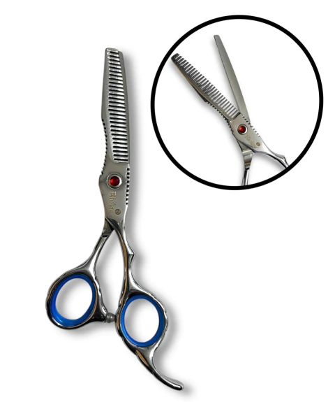 [PL-100035-31] Tijera PLATEADA CON ROJO para entresacar N`31  ELOISE