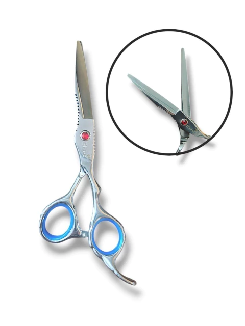 Tijera PLATEADA Y ROJO recta N`32  ELOISE