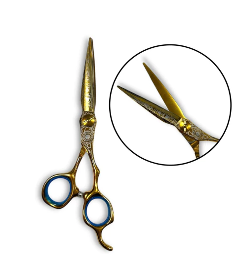 [PL-100059-42] Tijera DORADA CEBRA recta N`42  ELOISE